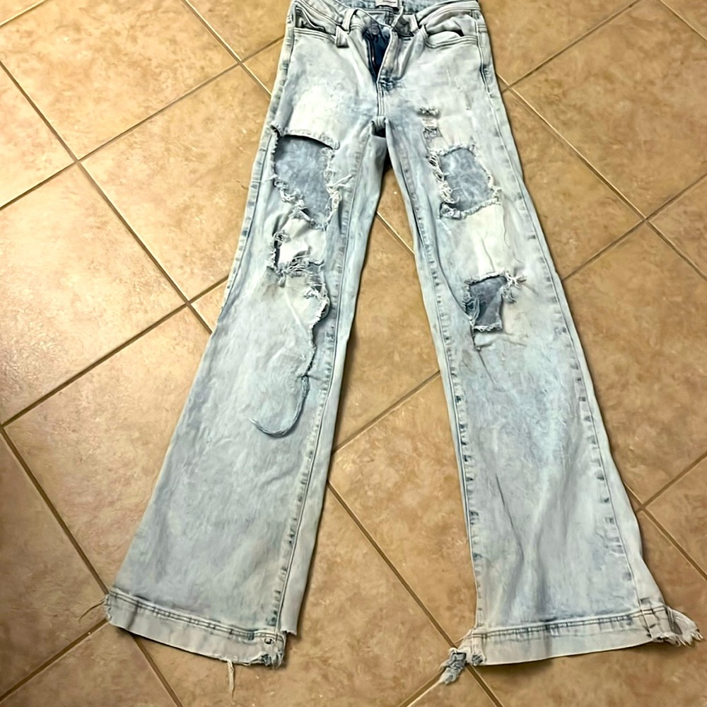 Cute ripped flare jeans